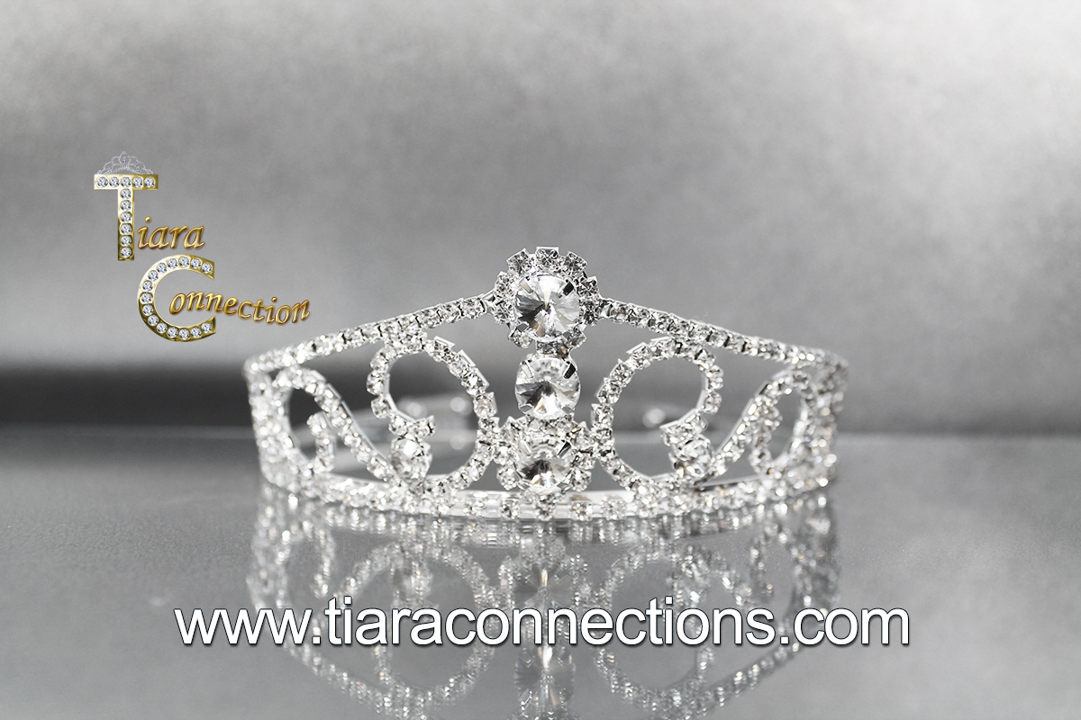 TC262632PS Tiara with Side Combs (Height 2″) – Tiara Connection